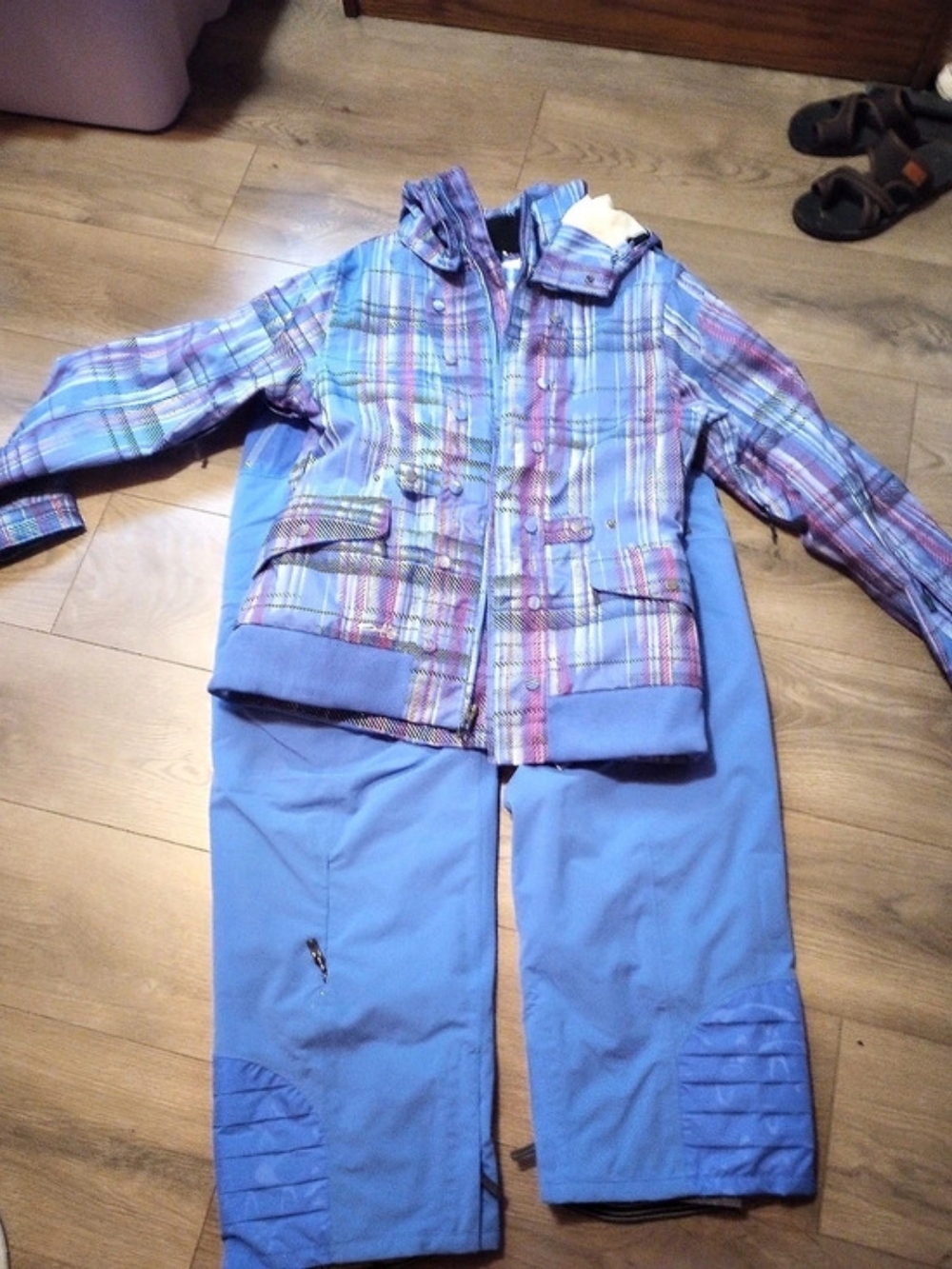 Oakley Razor Pant / Oakley ski set Plaid Ski Set in Blue & Pink